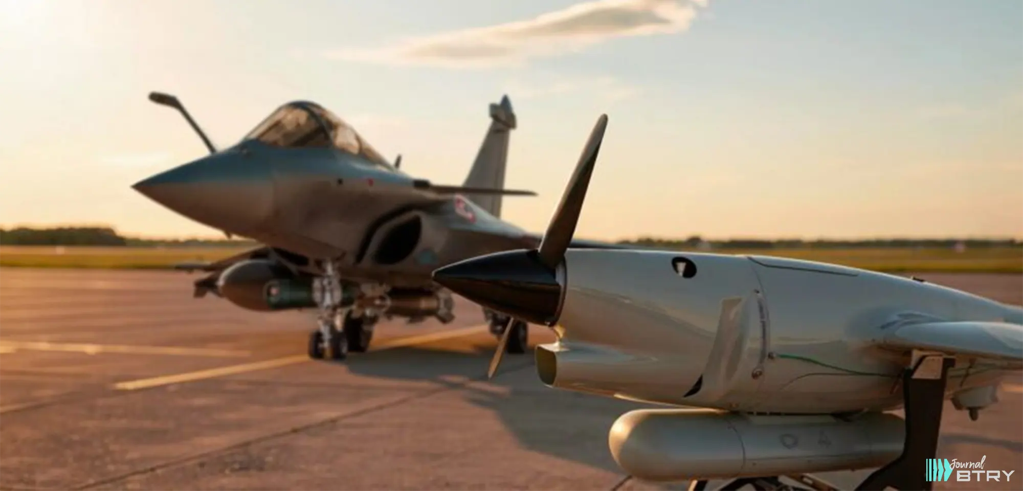 Aircraft and electronic warfare system in a single package