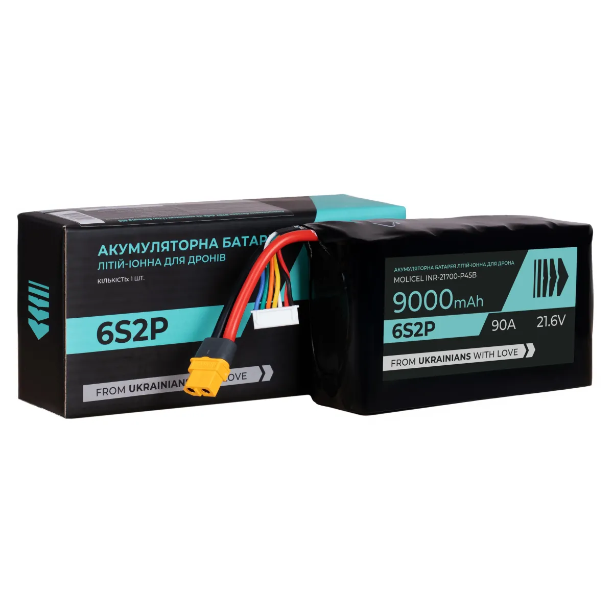 АКБ для FPV BTRY 6s2p Molicel (INR21700-P45B)