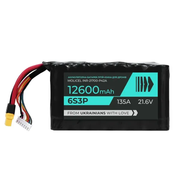 Battery for FPV drones BTRY 6s3p Molicel (INR21700-P42A)